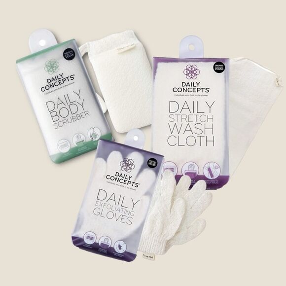 Daily Concepts All Over The Body Gift Set Daily Body Scrubber - Picture 1 of 3
